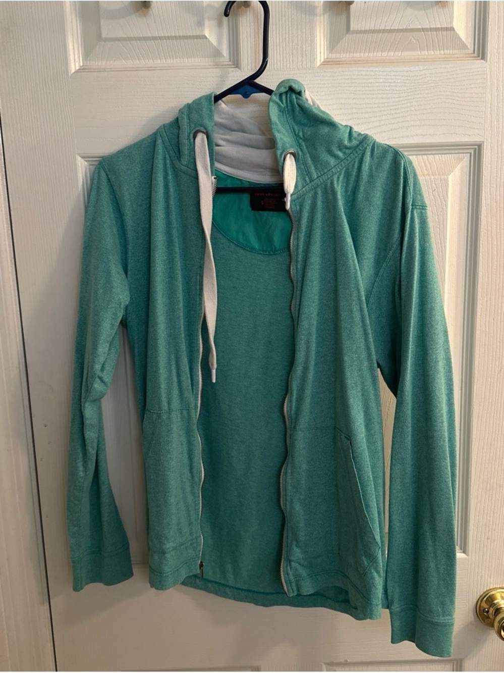Lightweight Teal Zip-Front Hooded Utility Jacket